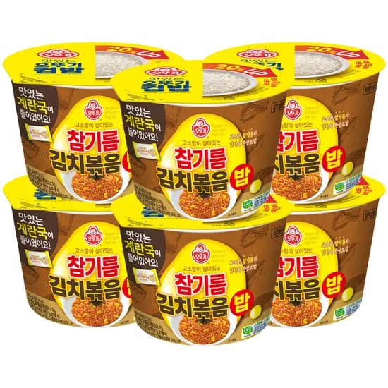 오뚜기 컵밥 참기름김치볶음밥 264g 6개