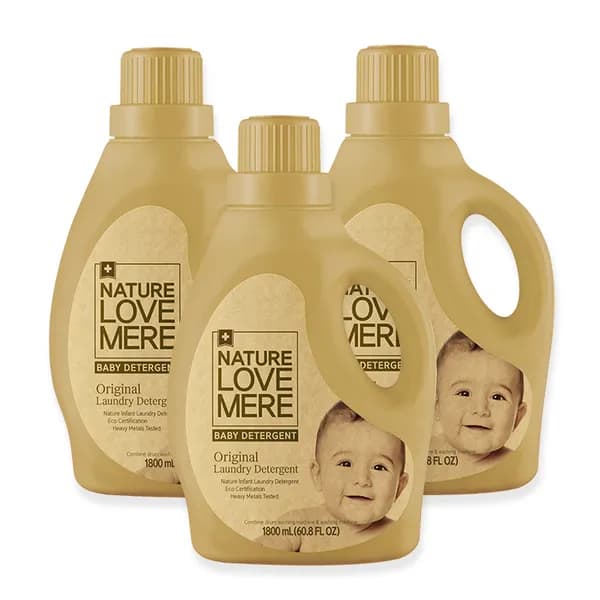 네이쳐러브메레 아기세탁세제 용기형 오리지널향 1800ml 3개 세트
