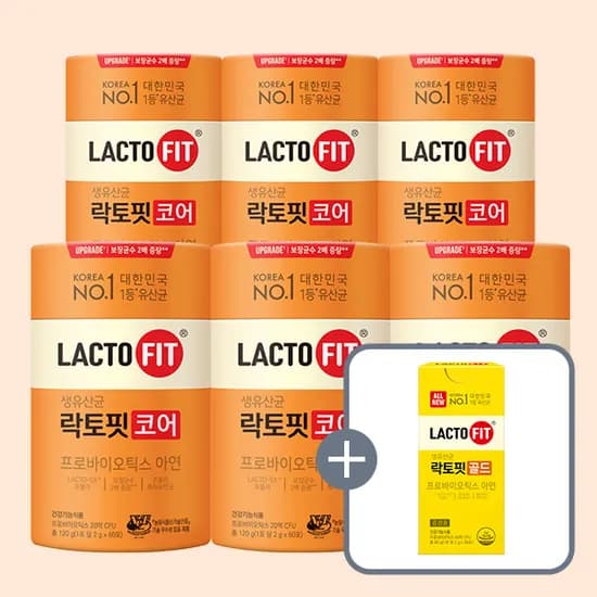 종근당건강 락토핏 코어 60포 6개