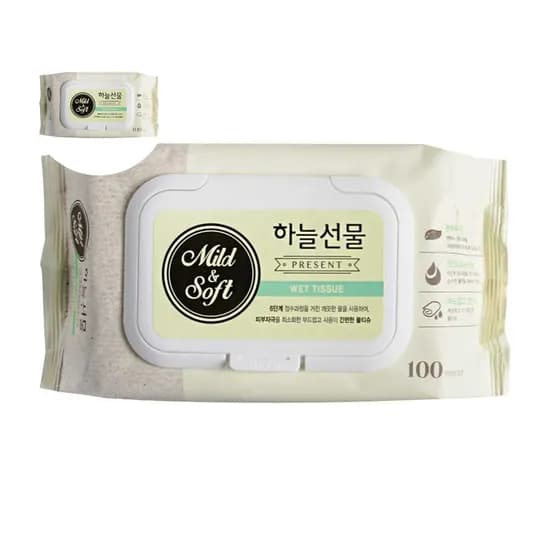 하늘선물 물티슈, 캡형, 100매입, 1개