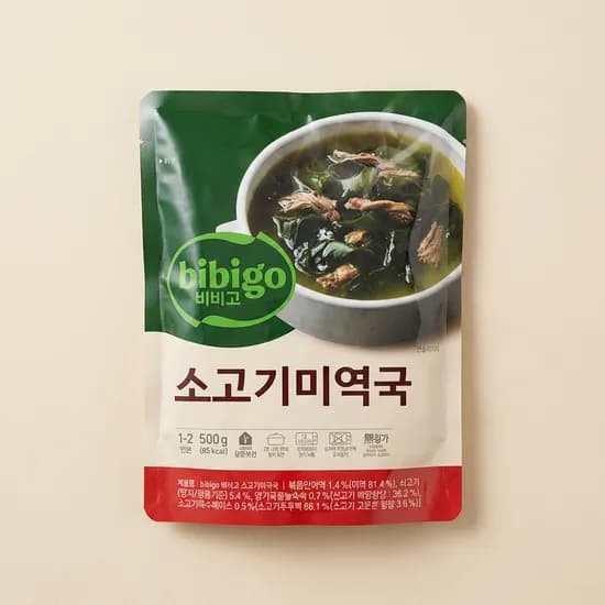 비비고 소고기미역국 500g 2개