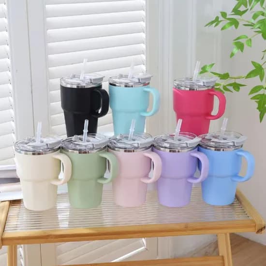텀블러 맥주잔 블랙 퍼플 600ml 1세트