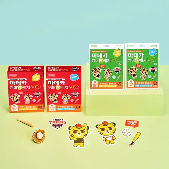 마데카 썸머 향 패치 시트로넬라 레몬향 KBO에디션 KIA 타이거즈 6매 10개입 1박스