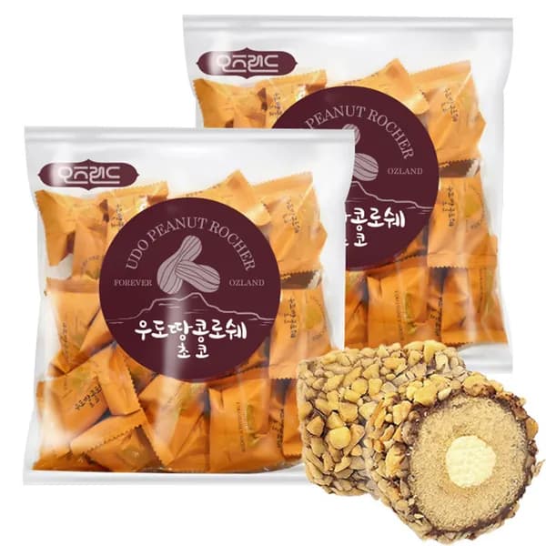 오즈랜드 우도 땅콩로쉐, 초코, 210g, 2개