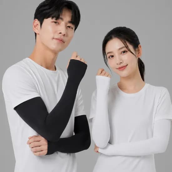 딥루트 자외선차단 손등형 팔토시 쿨토시 블랙 화이트 FREE 4세트