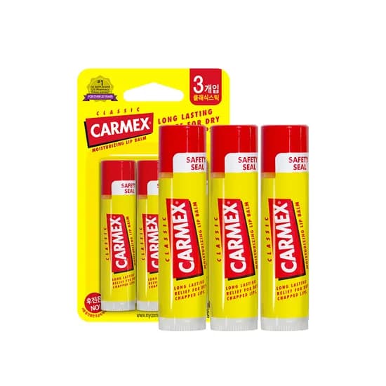 카멕스 모이스처라이징 립밤 클래식 스틱 4.25g 3개