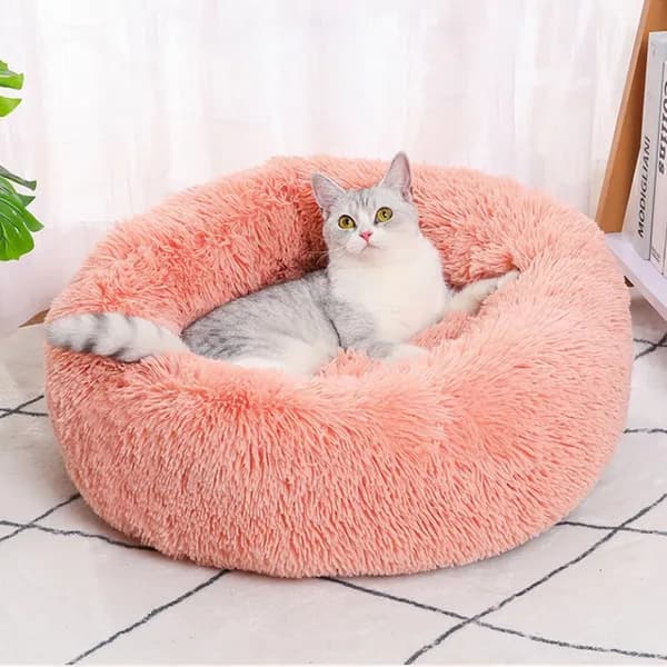 엄마품속 고양이 강아지 도넛 방석 핑크 40x40cm 1개 10,900원