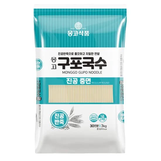 몽고간장 구포국수 중면 3kg 1개