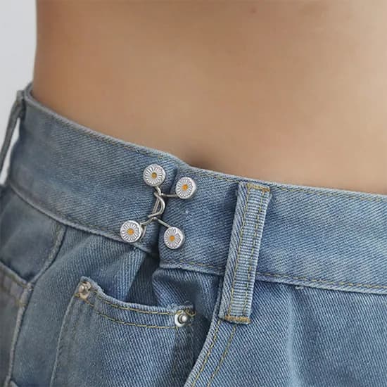 바지 허리줄이기 요술단추 허리조절 클립 후크, 기본, 데이지, 1세트