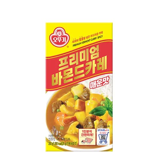 오뚜기 프리미엄 바몬드카레 고형 매운맛 200g 3개