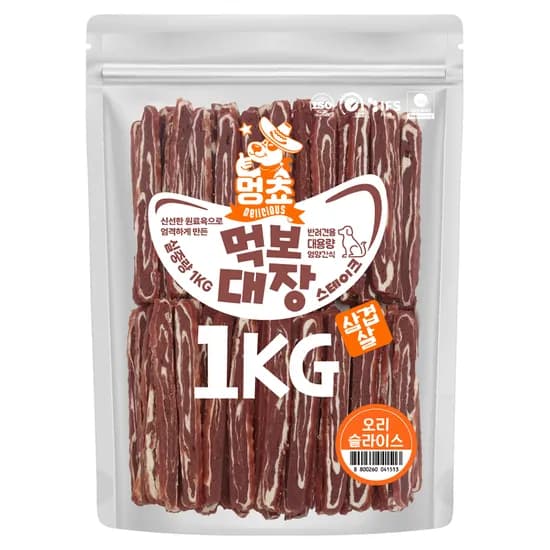 먹보대장 삼겹살스테이크, 오리슬라이스, 1kg, 1개