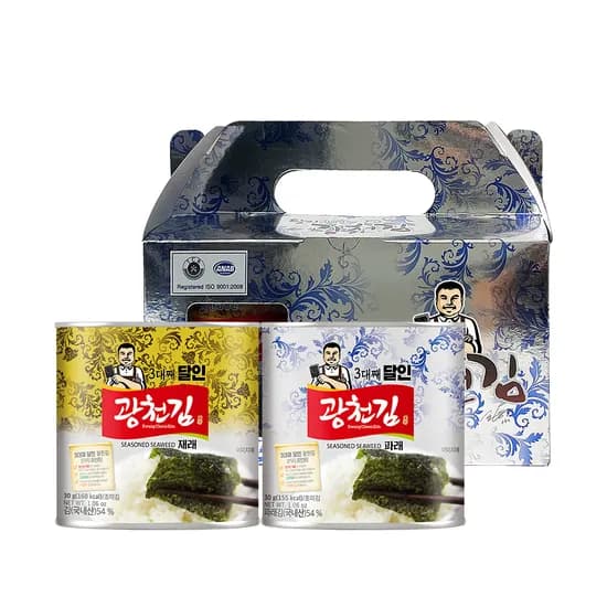 광천김 캔김 재래 1캔 외 파래 1캔 선물세트 1세트