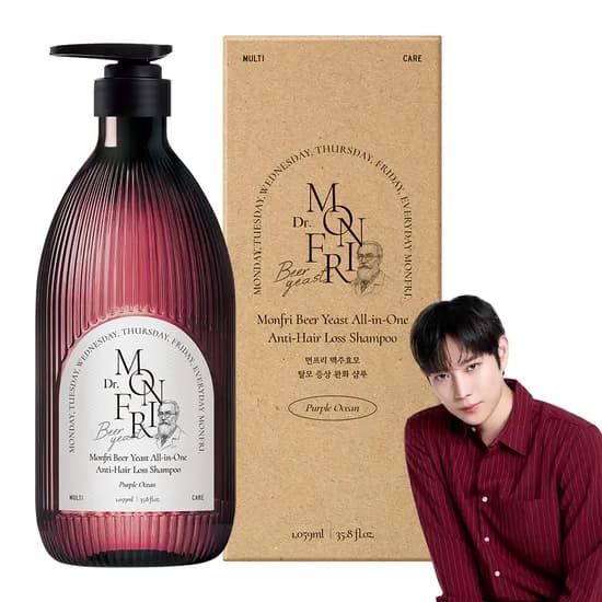 먼프리 맥주효모 탈모 증상 완화 샴푸 퍼플 오션 1.059L 1개