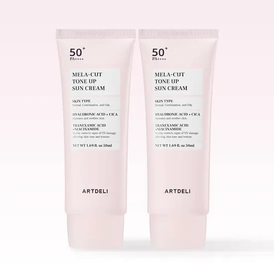 아트델리 멜라 컷 톤업 선크림 50ml 2개
