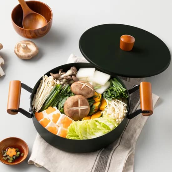 레오폴디 모던 앤티크 스텐 냄비 24전골 블랙 24cm 1개