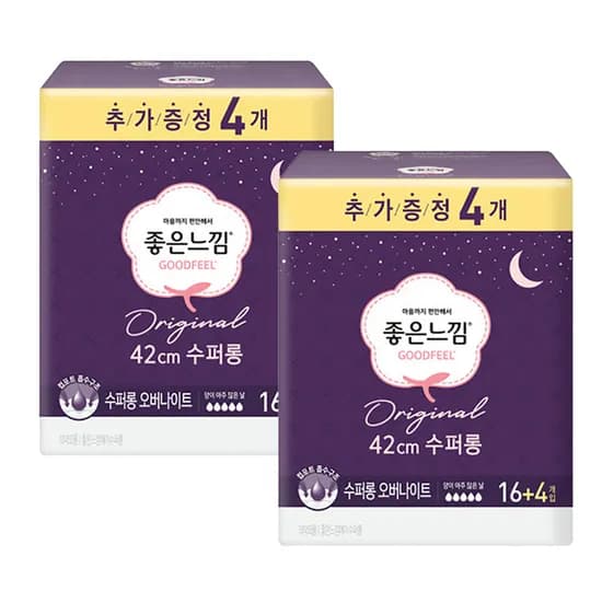 좋은느낌 수퍼롱 오버나이트 42cm 20개입 2개