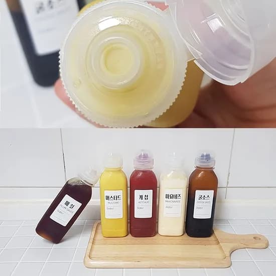 흐르지 않는 소스통, 500ml, 2개