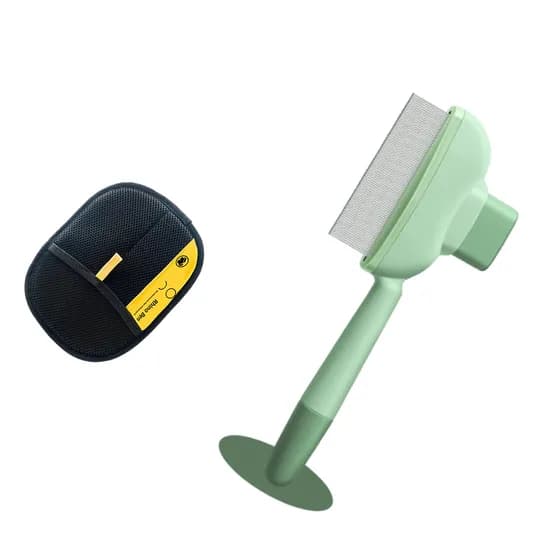 뽀빠이형 원터치 털 제거 참빗, 그린장갑, 1세트