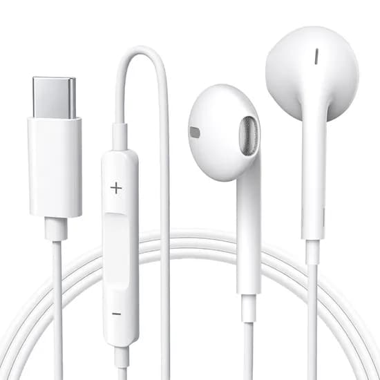 프리미엄 USB-C 오픈형 이어폰, 화이트, 1개