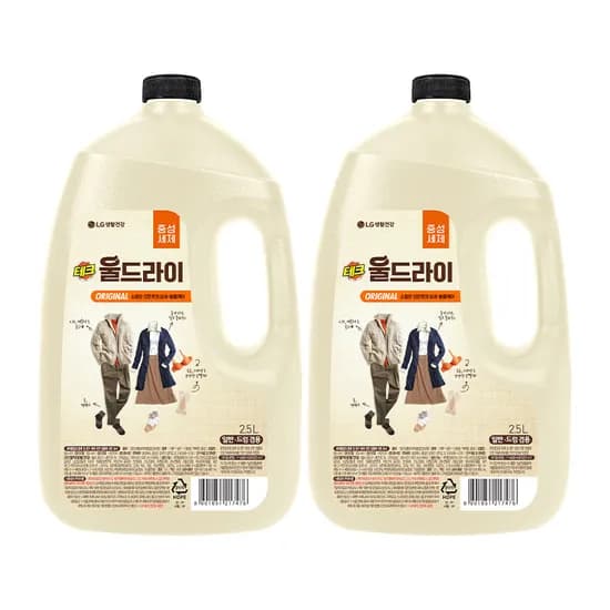 테크 울드라이 중성세제 오리지널 용기 2.5L 2개
