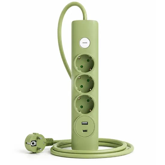 올탭 컬러핏 3구 멀티탭 USB/C-Type, 세이지그린, 1.4m, 1개