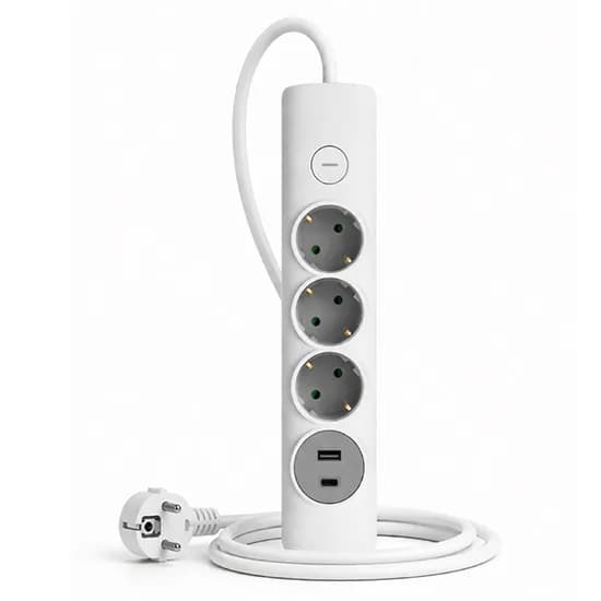 올탭 컬러핏 3구 멀티탭 USB/C-Type, 퓨어화이트, 1.4m, 1개