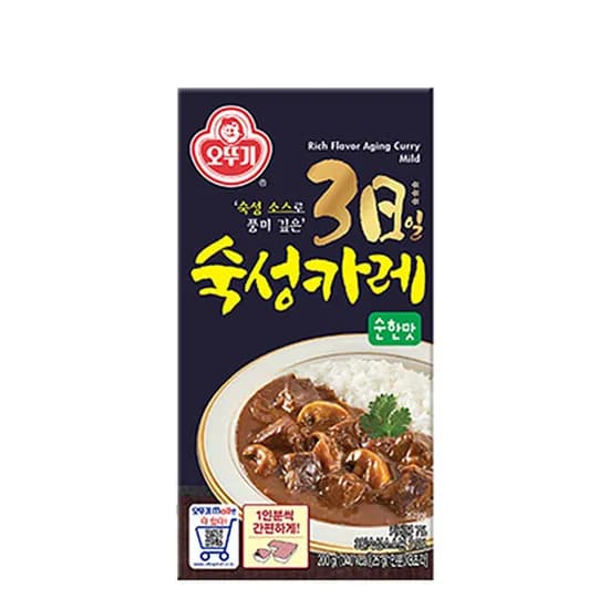 오뚜기 3일 숙성카레 고형 순한맛 200g 2개