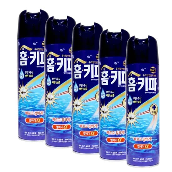 홈키파 엘비이 알파 수성 에어졸 살충제 500ml 5개