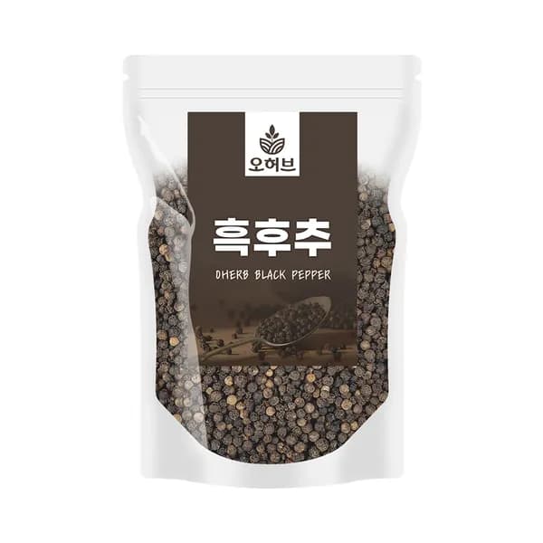 오허브 통후추 블랙페퍼 흑후추 스팀살균세척 200g 1개