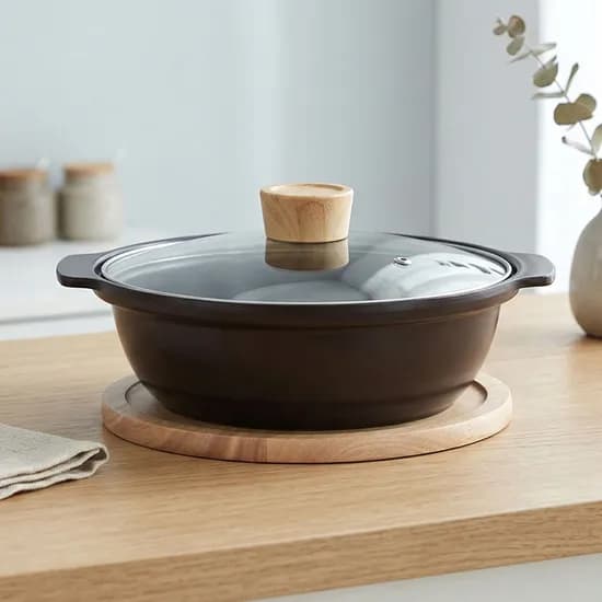 키친플라워 다담 세라믹 인덕션 뚝배기 냄비, 20cm+20cm, 1세트