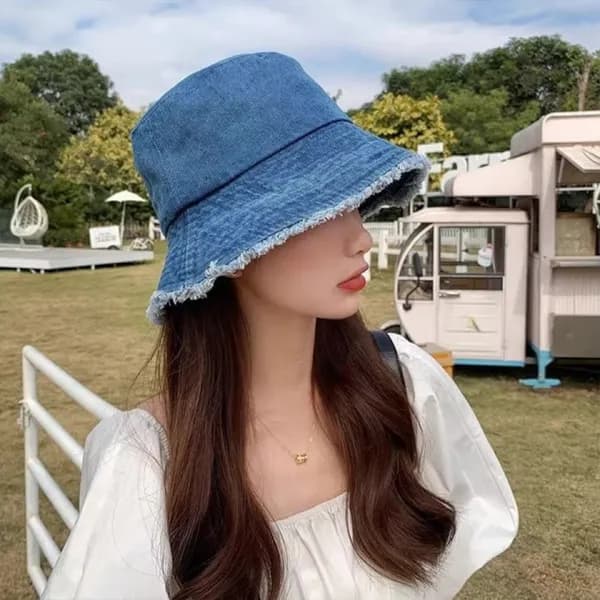 데님 버킷햇 벙거지 빈티지모자 진청 FREE 1개