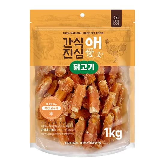 간식애진심 사사미 대용량 육포 치킨고구마 1kg 1개