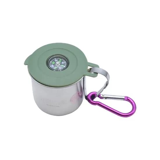 나침반 부착 등산 스텐 냉온 소주컵 3호, 랜덤, 70ml, 1개