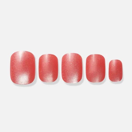 Fingerheel 네일팁 베리레드 숏라운드 M 1세트