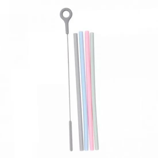 어린이 휴대용 스무디 위생 실리콘 빨대, 23cm, 8mm, 1개