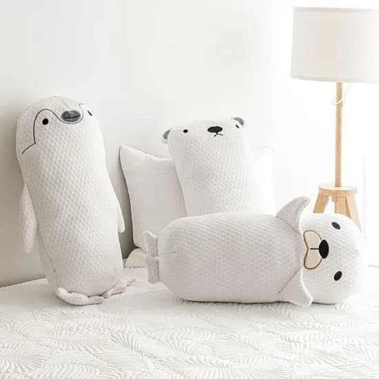아이스쿨링 냉감 인형 바디필로우, 펭돌이, 화이트, 30x70cm, 1개