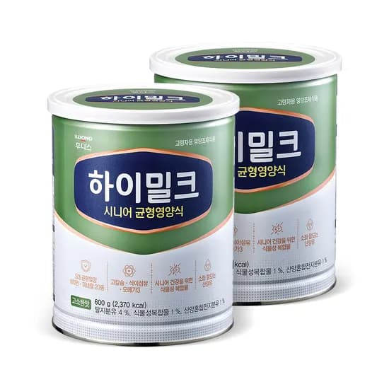 하이밀크 시니어 균형영양식 600g 2캔