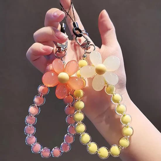비즈 플라워링 핸드폰고리 레몬 1개