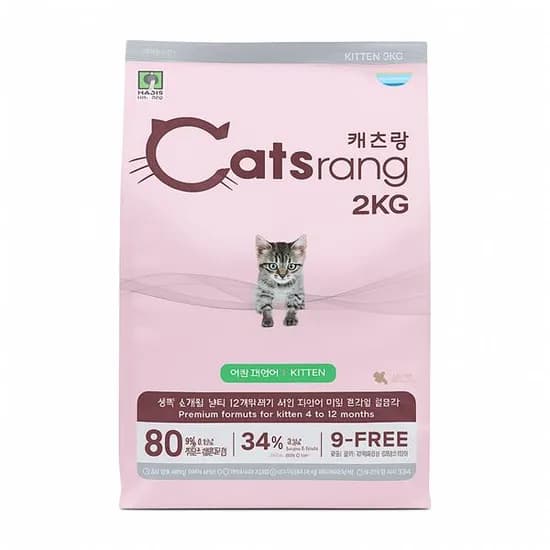 캐츠랑 키튼 어린 고양이 사료, 닭, 2kg, 1개