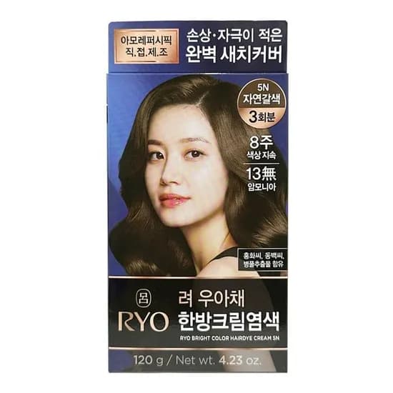 려 우아채 새치커버 크림 염색약 5N 자연갈색 1개