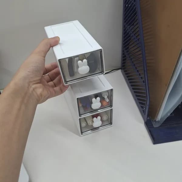 래빗 데스크탑 수납함 소형 A 3개 1세트 10,700원