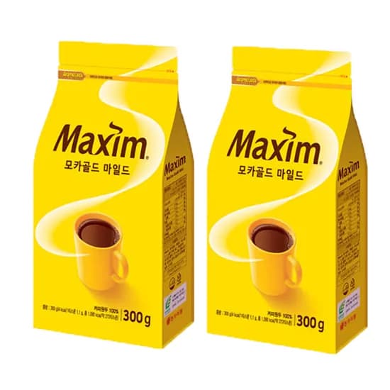 맥심 모카골드 마일드 블랙 리필용 300g 2개