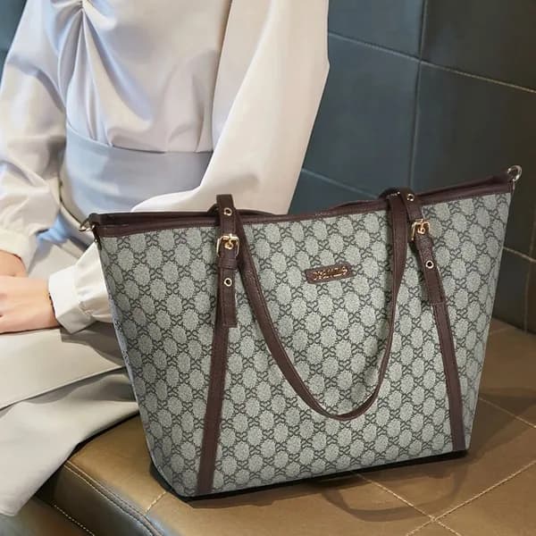 자카드 패턴 빅 쇼퍼 숄더백 SZ-630 브라운 ONE SIZE 1개 17,800원