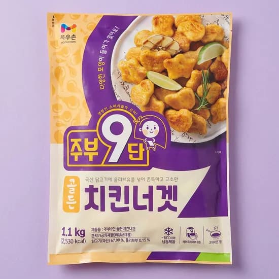 목우촌 주부9단 골든치킨너겟 1.1kg 2개