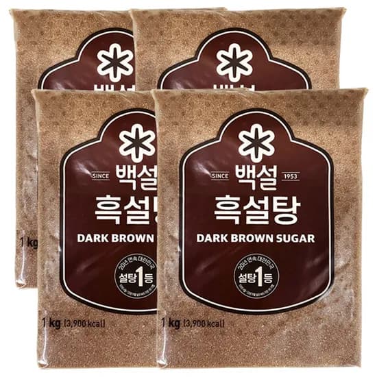 백설 흑설탕 1kg 4개