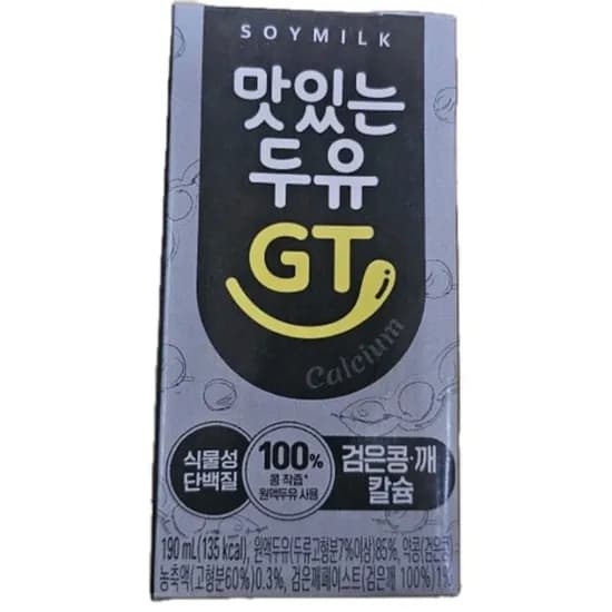 남양유업 맛있는 두유 GT 고칼슘 검은콩깨, 190ml, 24개