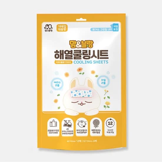 맘앤블랑 해열 쿨링시트, 18매입, 1개