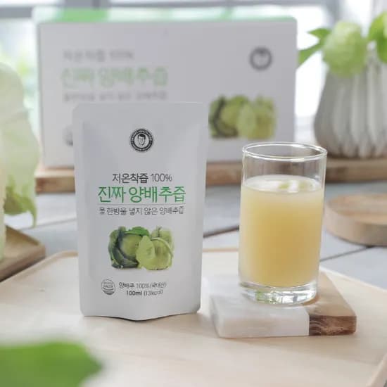 김재식헬스푸드 물 넣지않고 저온착즙한 양배추즙 100ml 30팩 1박스