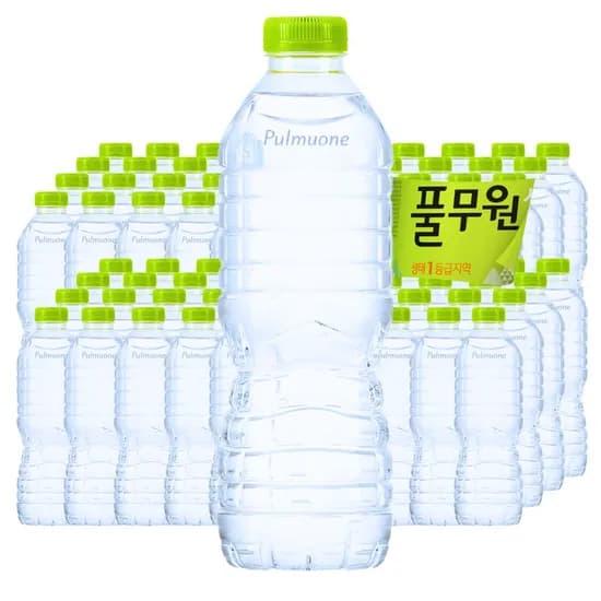 풀무원 샘물 생수, 무라벨, 500ml, 80개