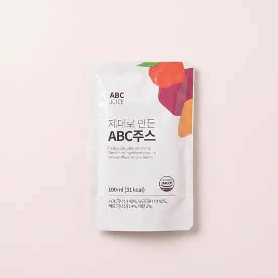 김재식헬스푸드 제대로 만든 ABC주스 100ml 30팩 1박스